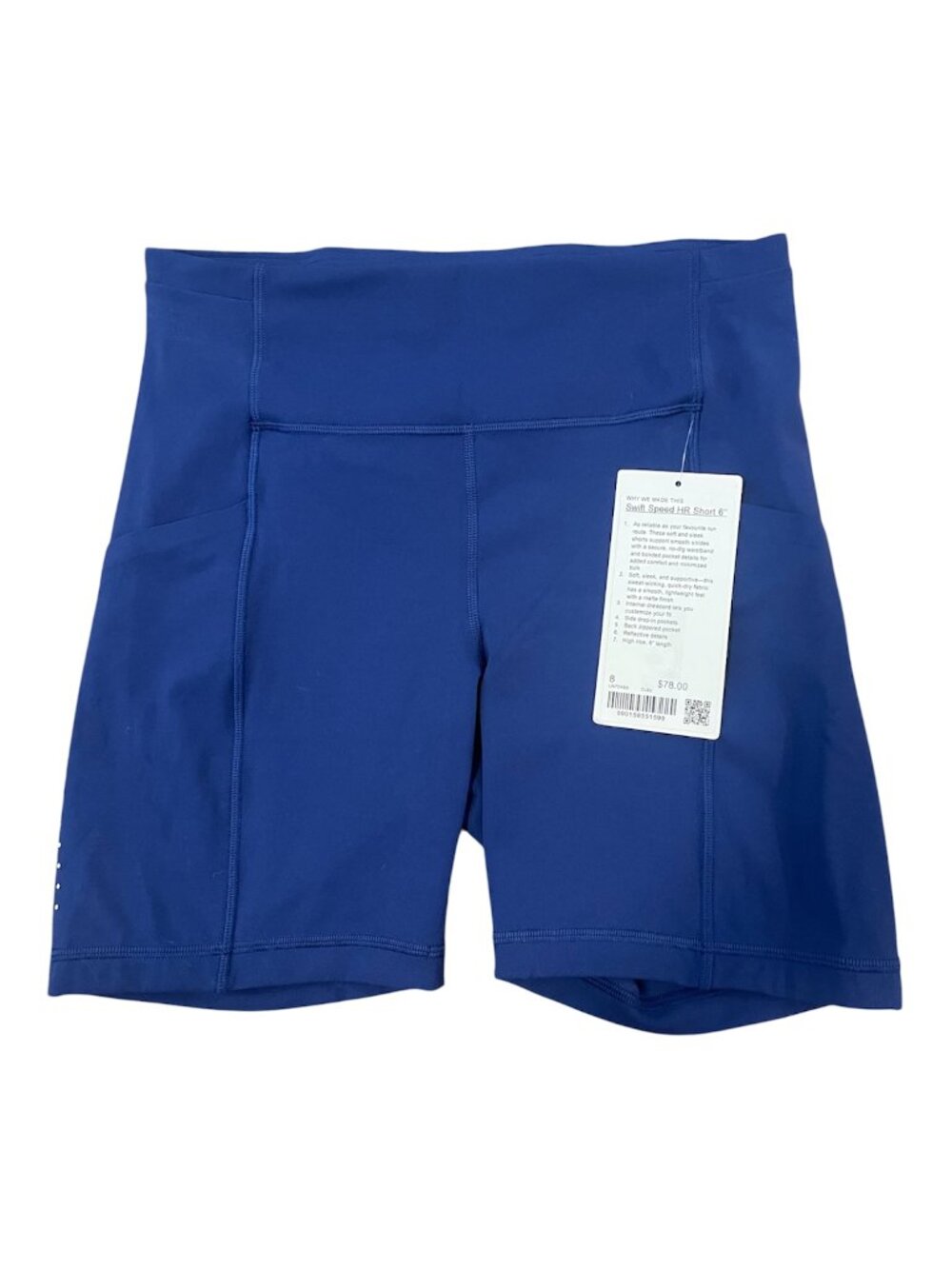 **NWT** Lululemon Swift Speed HR Short 6", size 8 (blue) - Picture 5 of 7